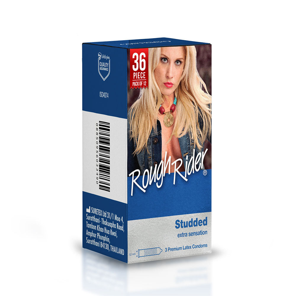 Rough Rider® Studded Condoms 3's