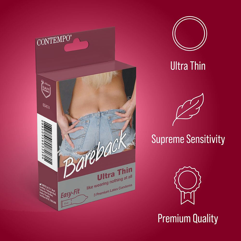 Bareback® Ultra Thin Condoms 3's