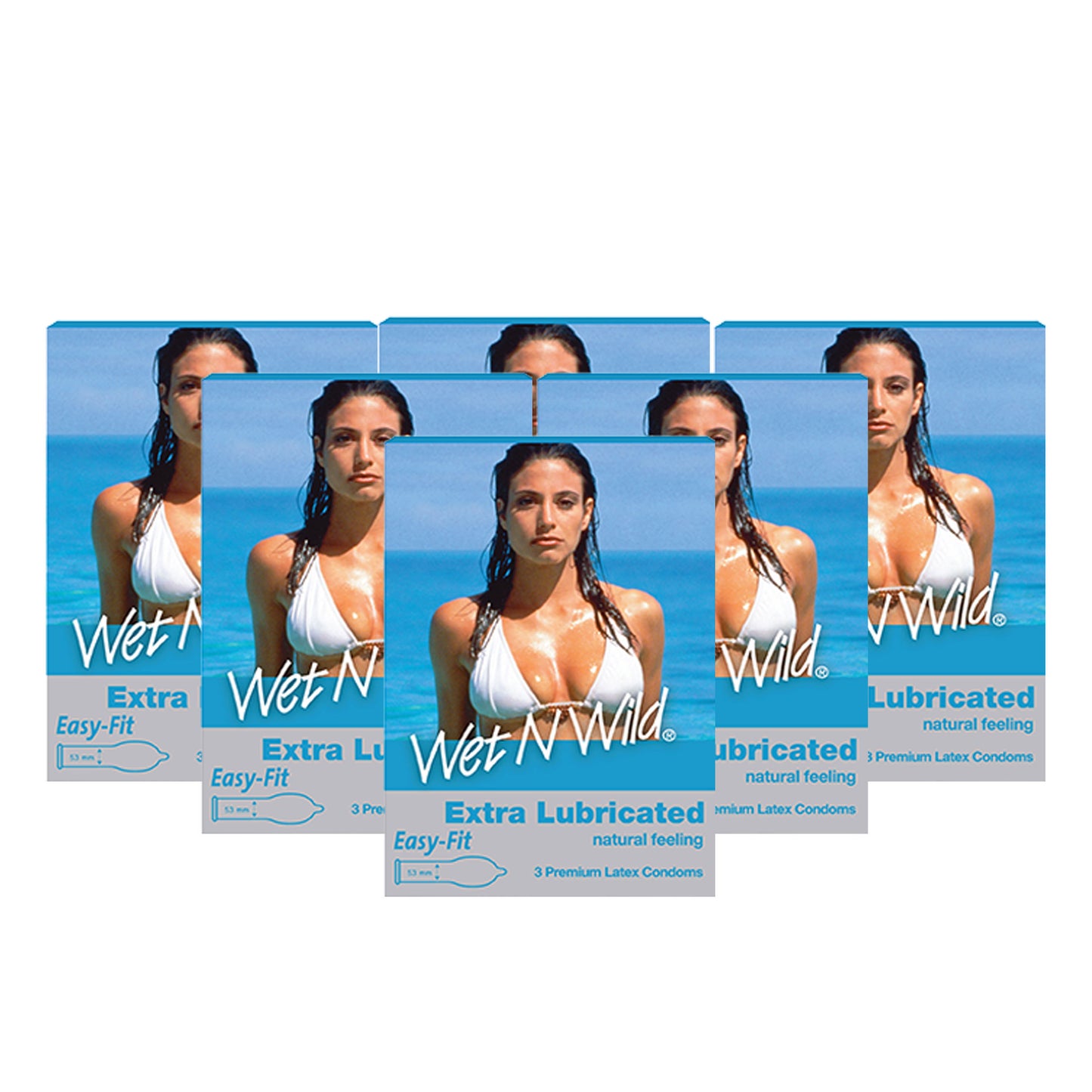 Wet N Wild® Extra Lubricated Condoms 3's [Bundle of 6 Boxes]