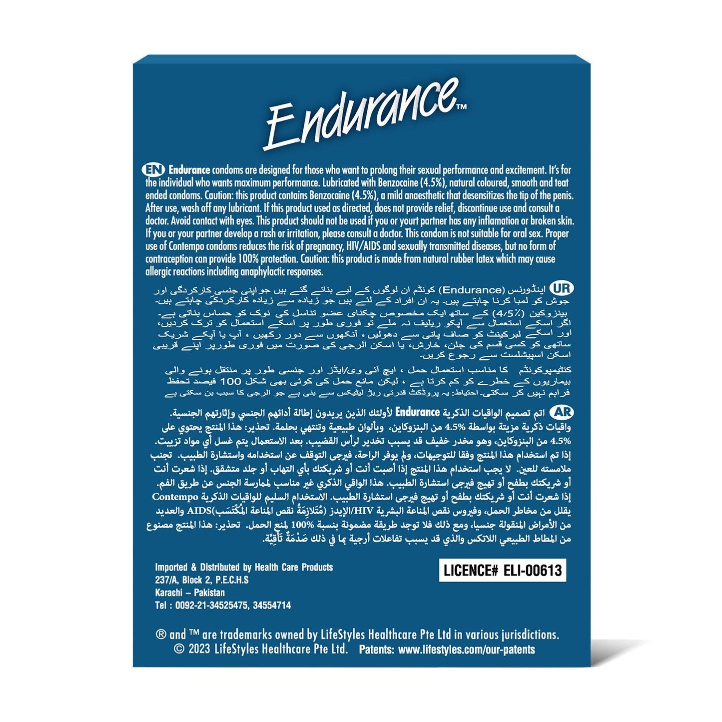 Endurance™ Delay Long Lasting Condoms 3's [BUNDLE OF 6 BOXES]