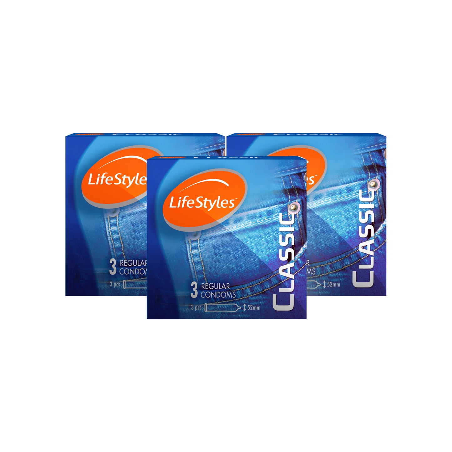 LifeStyles Classic 3's Condoms [BUNDLE OF 3 BOXES]