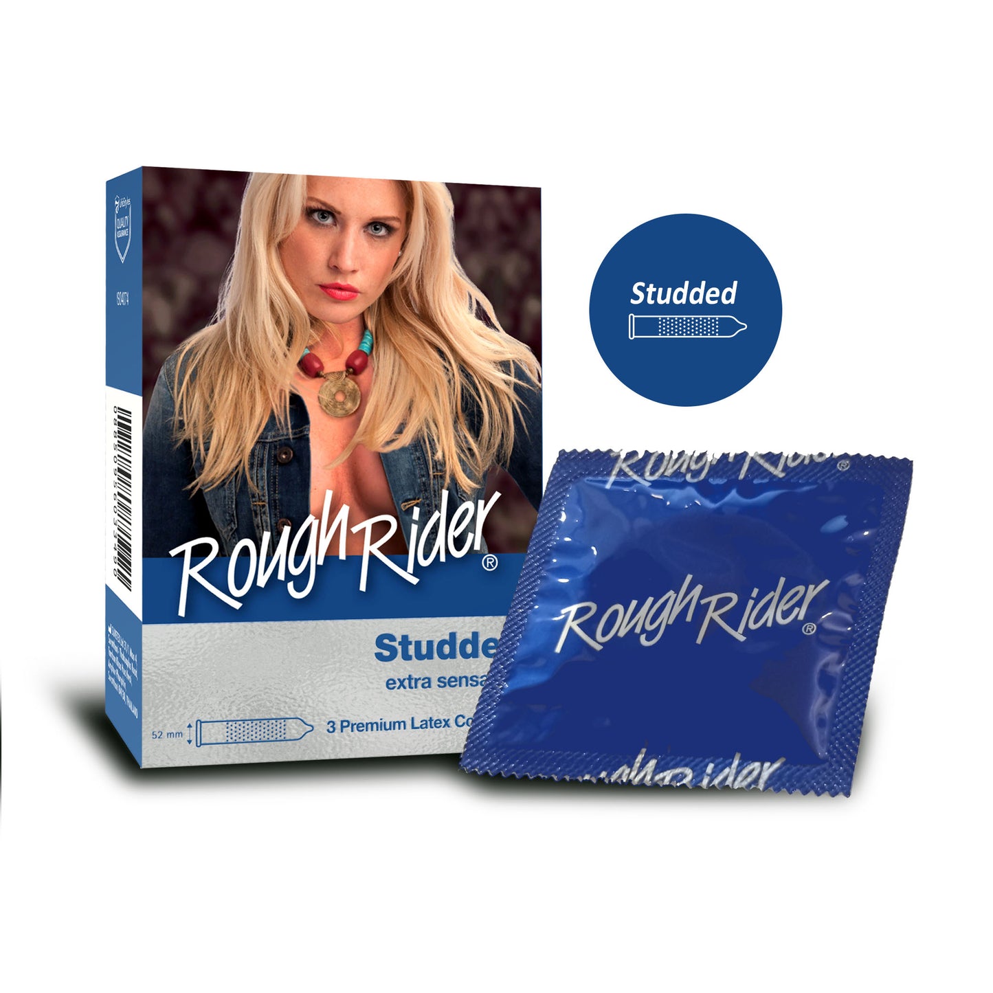 Rough Rider® Studded Condoms 3's [BUNDLE OF 6 BOXES]